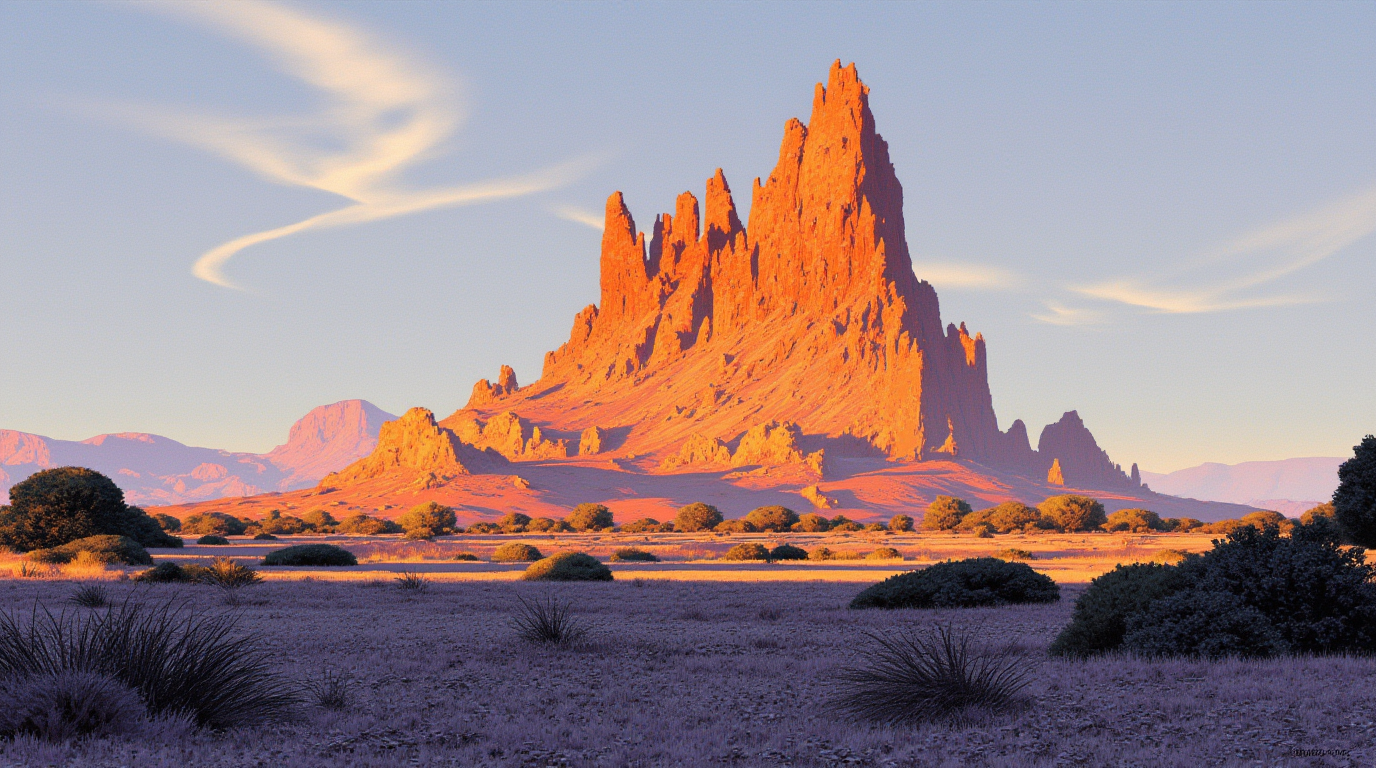 Desert mountain artwork