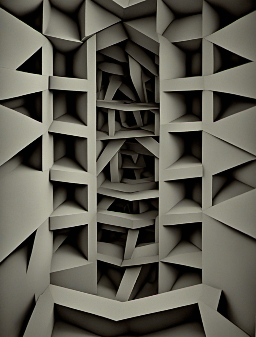 Krea Ai - Mc Escher Pristine Fractal, Huge Geometric Indent