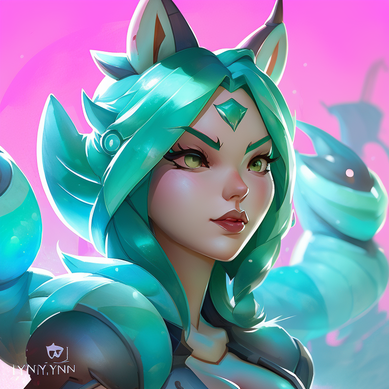 KREA AI - League of Legends Vex character, close up illustra...