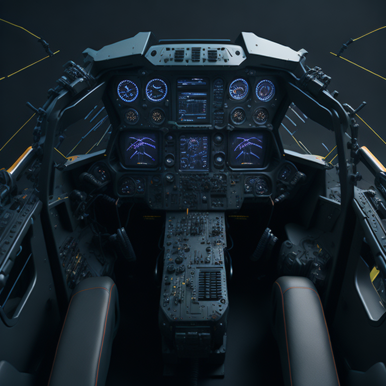 KREA AI - Cockpit inside a mech. Single seat for pilot.