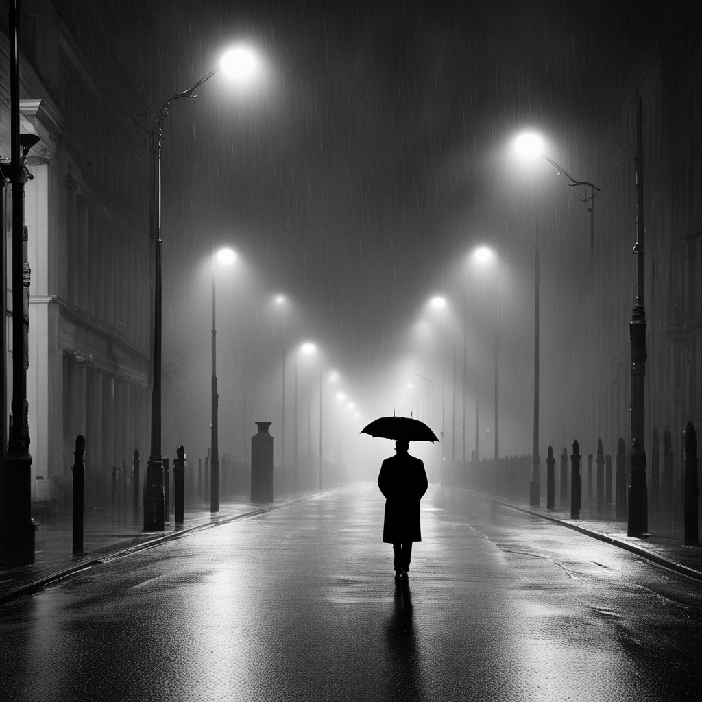 KREA AI - A minimalist black and white street photography ca...