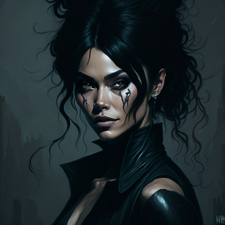 KREA AI - beautiful portrait of vanessa hudgens as death fro...