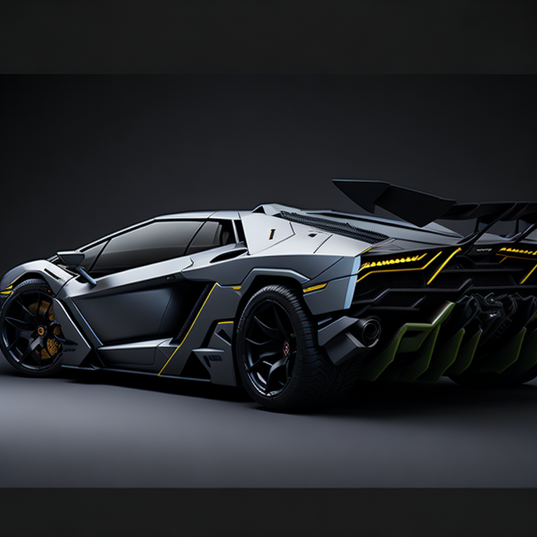 KREA AI - Lamborghini F-22 Raptor, side