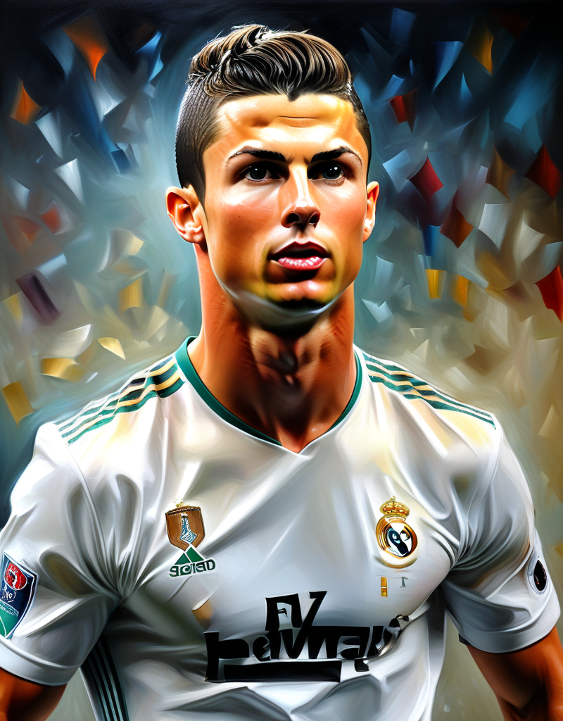 KREA AI - , cristiano ronaldo portrait, oil painting ultra r...