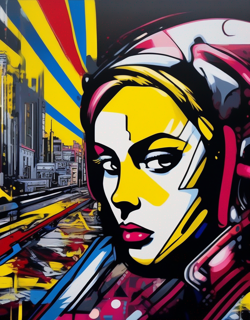 KREA AI - pop art painting in the style of roy lichtenstein,...