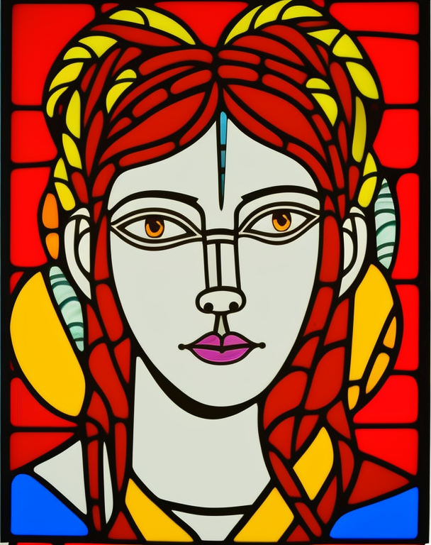 KREA AI - A Pablo Picasso-style painting of a Roman Medusa w...